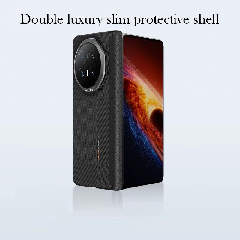 DEFENSE Carbonfaser Hülle Für Honor Magic V6 Kevlar Kabelloses Laden Rückseitenabdeckung Hülle für HONOR MAGIC V6