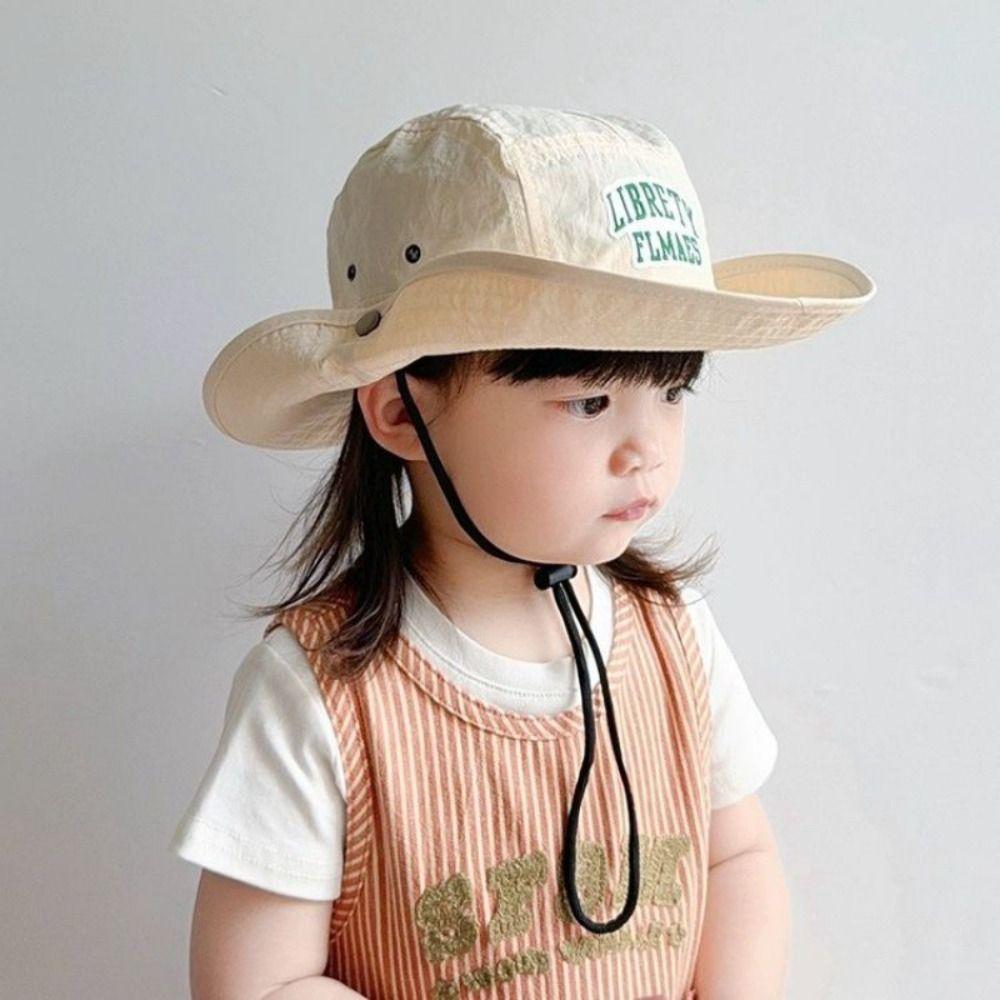 Quick-dry Summer Kid Sunhat Korean Style Children's Fisherman Hat Cute Candy Color Bucket Hat  Kid