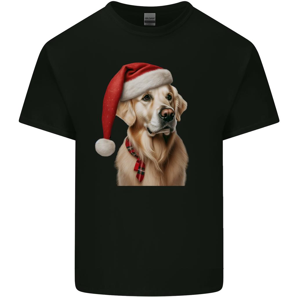 Christmas Golden Retriever Xmas Hat Dog Unisexs Light Cotton TShirt