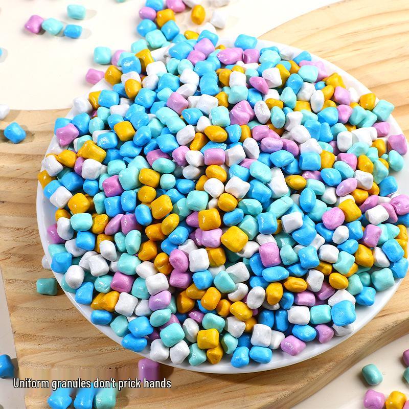 Washable Children's Play Sand with Large Porcelain and Cassia Seed Grains - Five-Color Ceramic Playground Sand