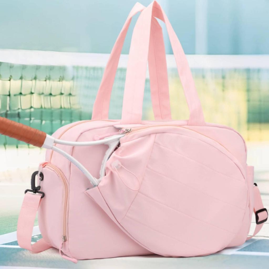 Versatile Sports Bag with Racket Compartment Spacious Dry-Wet Separation