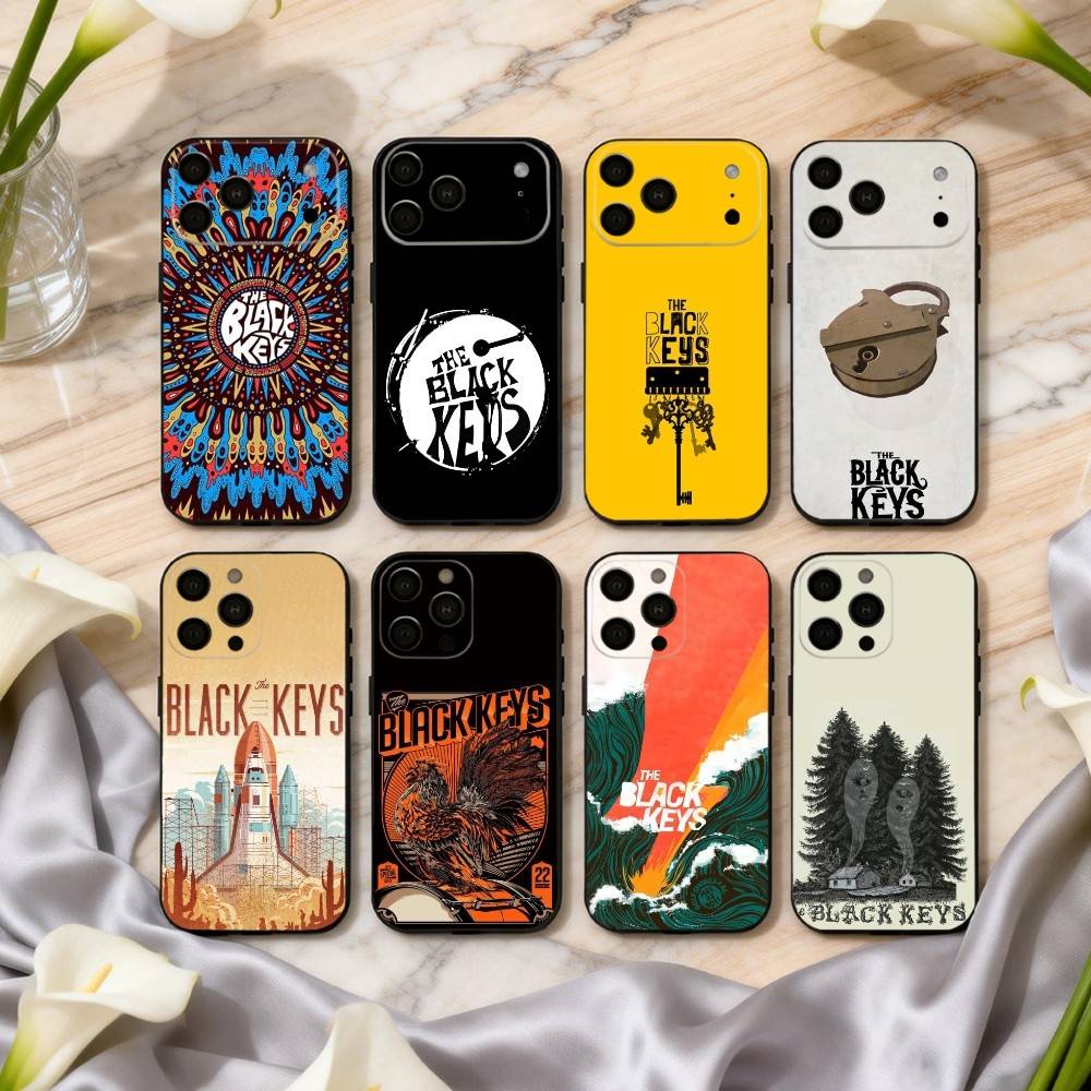 COOL The B-Black KeyS Bnd Phone Case Silicone Soft For IPhone 17pro 16 15 14 13 12 11 X XR Plus Pro Max Plus