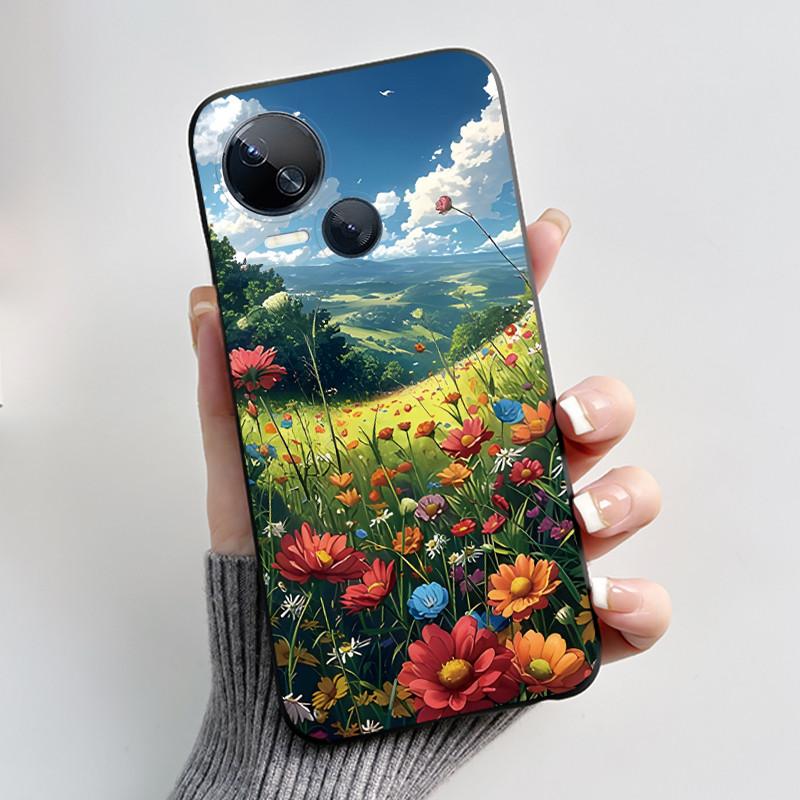 Hülle Für Tecno Spark 10 5G KI8 Handyhülle Ästhetisch Luxuriös Niedlich Cool Jungen Mädchen Schwarz Matt Weiches Silikon Rückseite TPU Schale