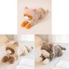 Silver Gradient Small Cat Plush Doll With Short Pile Fabric For Children Gift