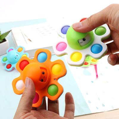 Giroscopio de punta de dedo anti-presión burbuja para apretar Fidget Spinner cara cambiante juguete de presión pulpo de punta de dedo para niños música de burbujas