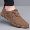 Chaussures décontractées tendance pour hommes d'été, modèle creux respirant, semelle souple, surface souple, petites chaussures blanches polyvalentes, chaussures pour hommes à une pédale