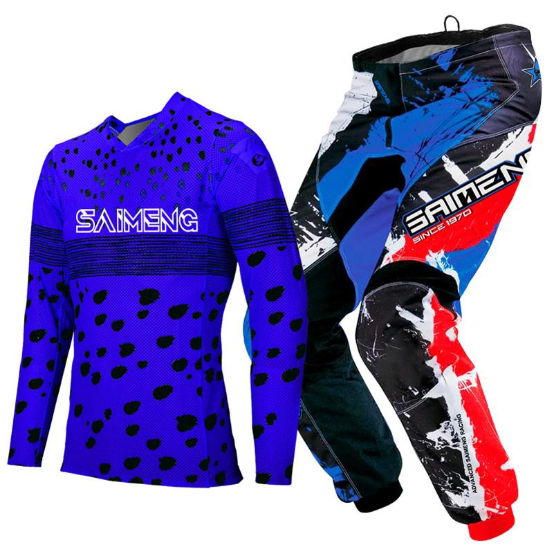 motocross gear set for kids Youth Jersey Pant Kits child green Motorcycle black 3 4 5 6 7 8 9 10 year Off-road suit blue orange Enduro cross boy girl