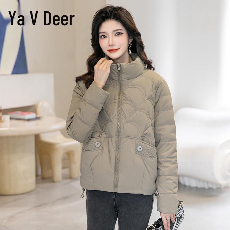 

Yalu Women s Stand-Up Collar Short Down Jacket S