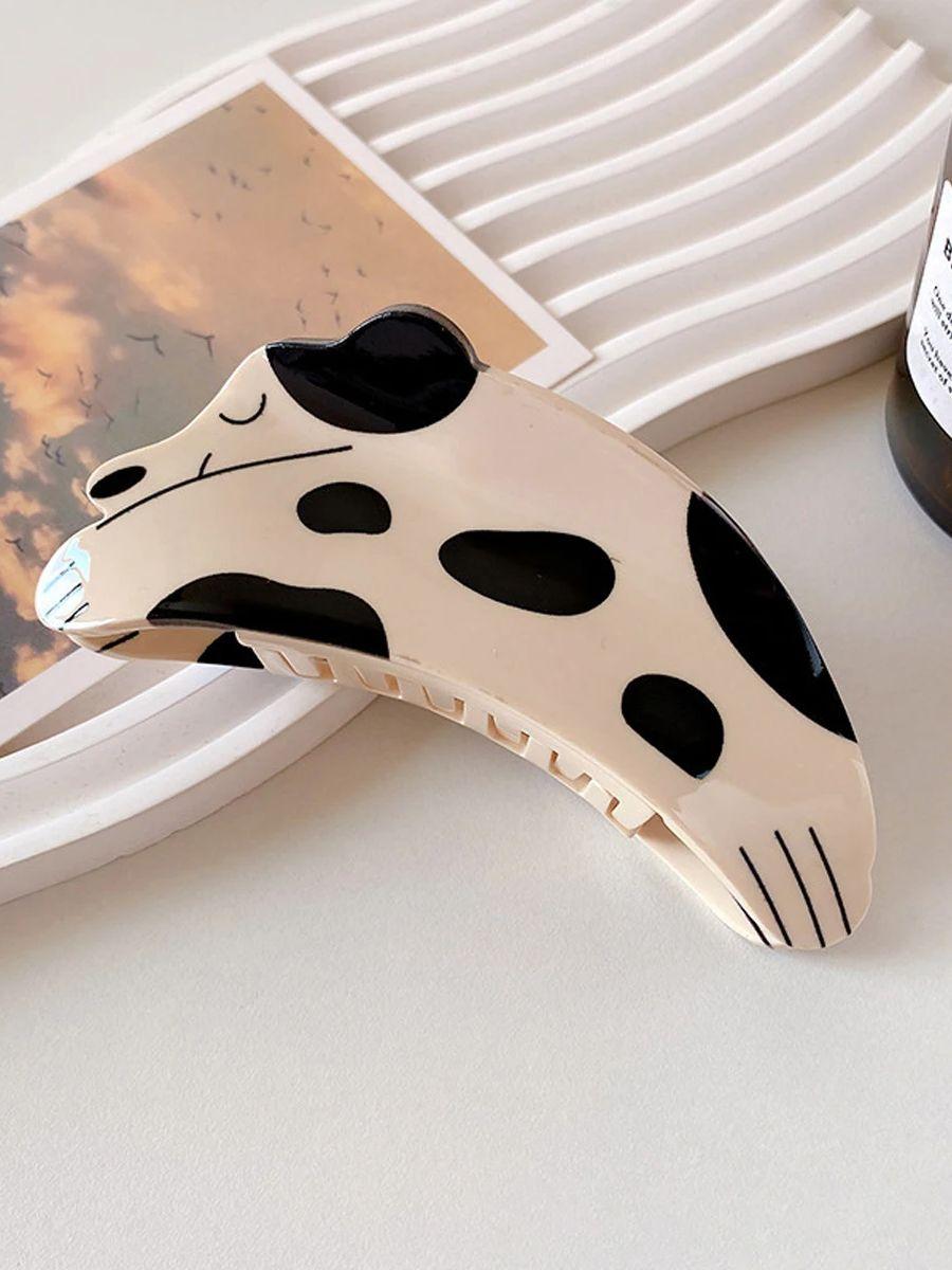 

1 шт. ацетатная милая заколка для волос в виде щенка далматинца со стразами (10см/3.94) зажим-акула мультяшное животное заколка для волос на затылке