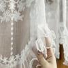 American Embroidered Kitchen Curtain Light Filtering Privacy Easy Installation Polyester Fabric for Bathroom Bedroom