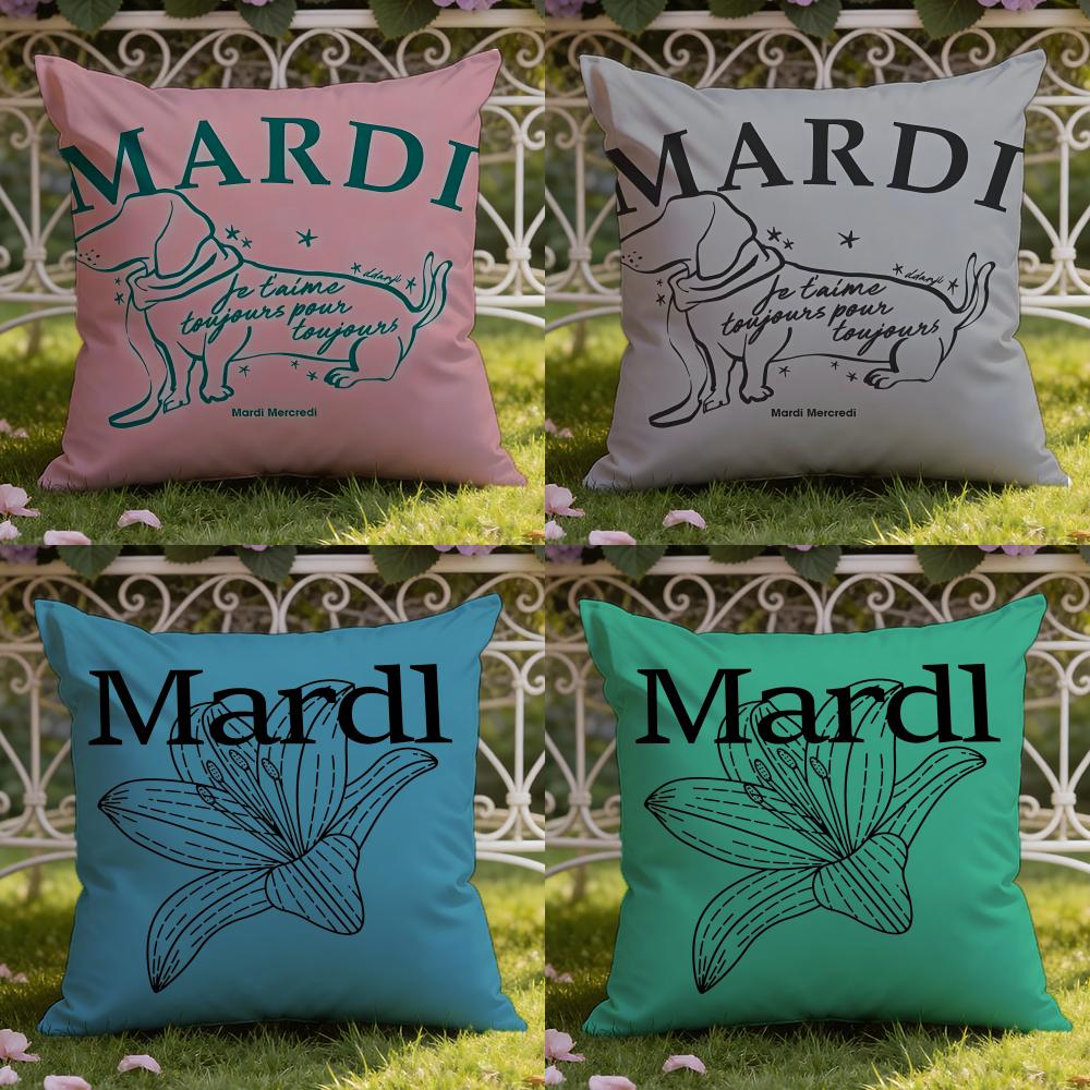 M-MardiS M-Mercredi Cushion Cover Home & Car Dual-Scene Pillow Cover: Reversible for Premium Comfort