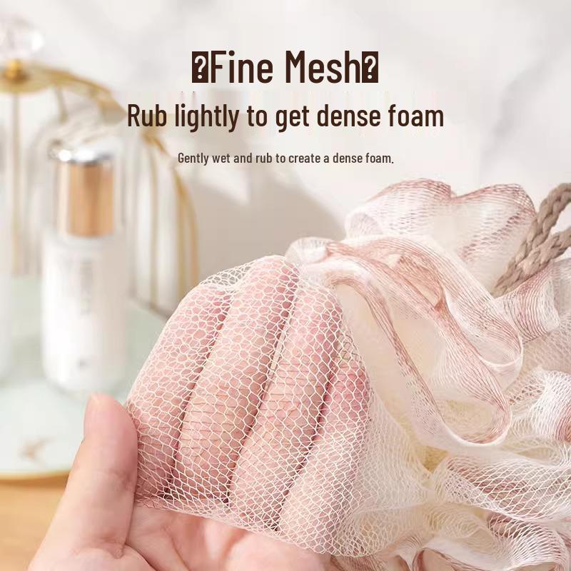 Super Soft Colorful XL Bath Flower Ball - Durable, Individually Packaged, Non-Fall Foam for Bath Use