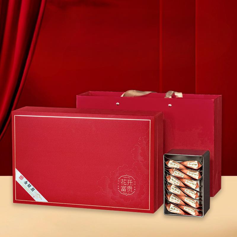 

Китайский новогодний подарок, черный чай, чайный подарок Jinjunmei, элитная подарочная коробка, маленькая консервированная новинка, чайный подарок, подарок Jinjunmei black tea 180g