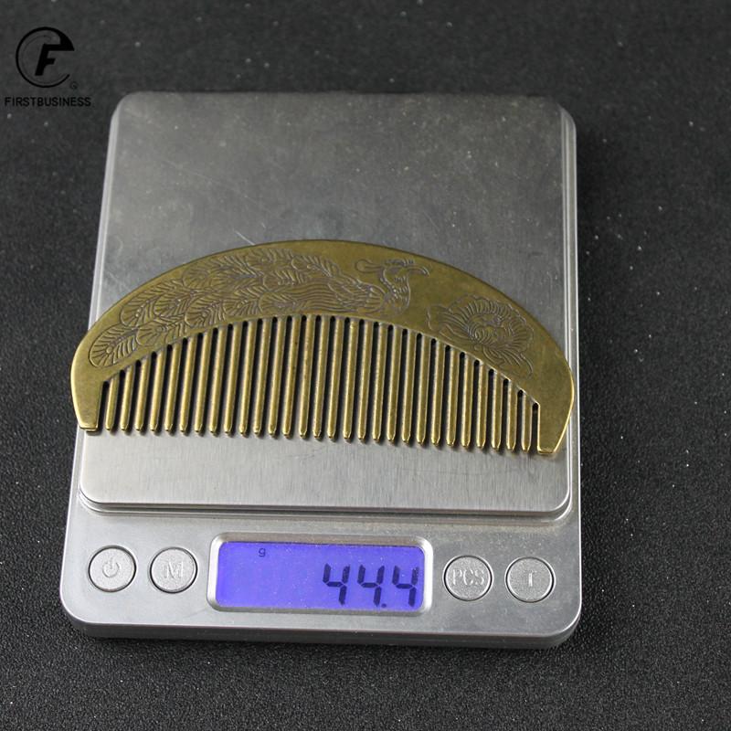 Chinese Style Phoenix Peony Elephant Hairs Brush Hair Comb Women Care Anti-Static Pure Brass Copper Tools Mother's Day Christmas