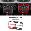 Dashbroad Trim Car AC CD Panel For Renault Clio 3 2006 2007 2008 2009-2012 Center Console Carbon Fiber Sticker Auto Accessories