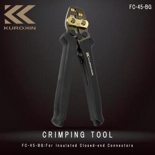 Fujiya Crimping Tool, Black Gold, for Insulated Closed-End Connectors, CE1/CE2/CE5, Improved Workability, High-Durability Design, FC-45-BG