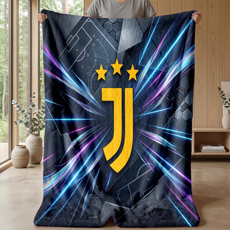 Juventus FC Theme blanket Soft Flannel Blanket Plush Throw Blanket Cozy Sofa Bed Blanket for Home Decor