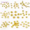 18K Gold Plated Brass Irregular Round Spacer Beads,Separators For Beads,For Jewelry Making DIY Bracelet Making Accessories