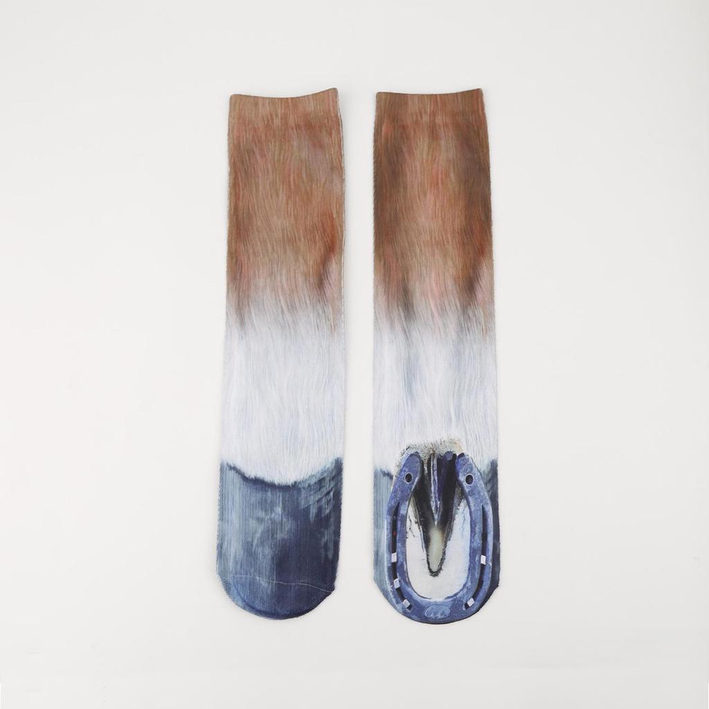 Meias de Meia Panturrilha Garra de Animal - Meias Divertidas Estampadas para Adultos e Crianças