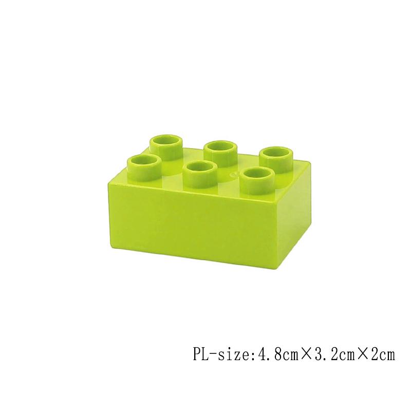 12pcs Big Size Thick Building Blocks 2x3 Dots Assembled Figures Bricks Educational Kids Toys Compatible Large Particle For Kids