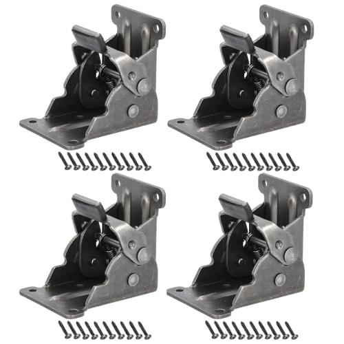 

Deepa Folding Leg Brackets, 4-Piece Set, for Tables, Chairs, Desks, and Repairs, DIY