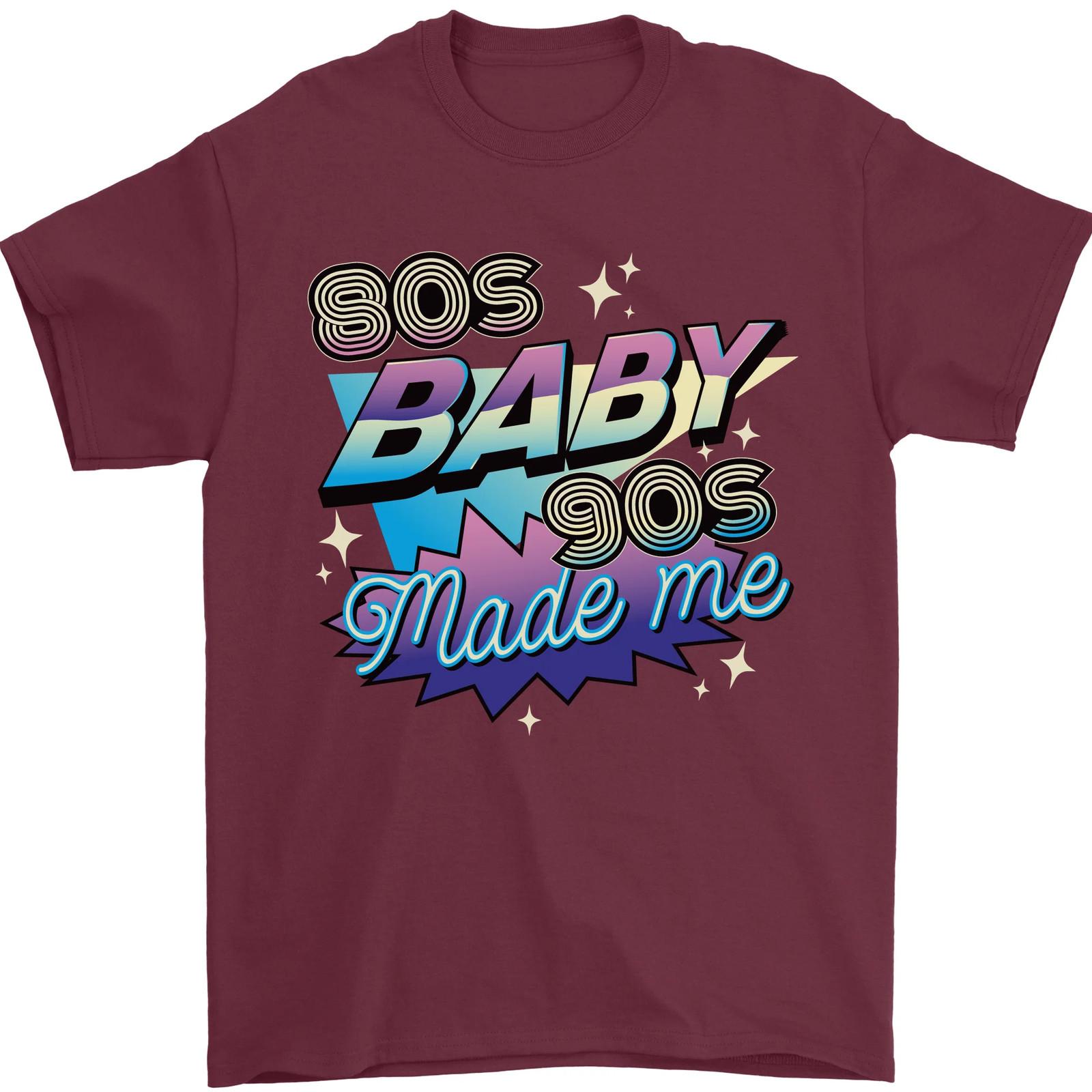 80s Baby 90s Made Me Music Pop Rock Mens T-shirt Cotton L