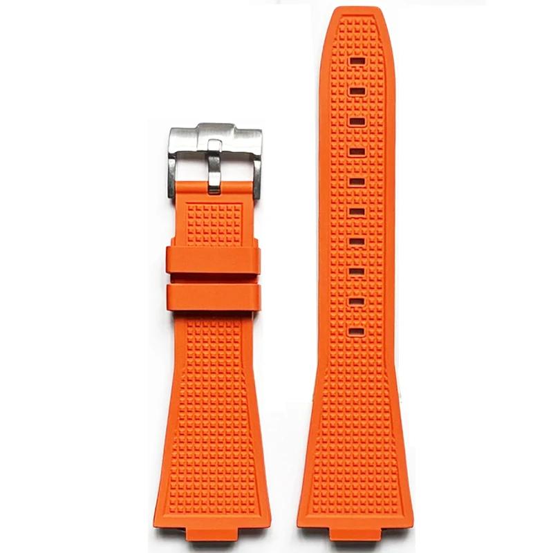 FKM Strap for Tissot PRX Series T137.407/T137.410 Super Player 40mm Convex Fluoro Rubber Quick Release Watch Band Bracelet 12mm