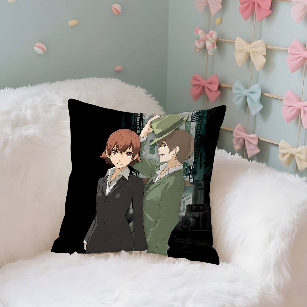 Baccano Anime Pillow Case Throw Pillow Cover Nordic Vintage Style Cushion Covers Home Living Room Sofa Couch Seat