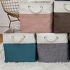 Collapsible Linen Storage Basket With Liner For Organization In Bedroom Or Living Room Basket Storage