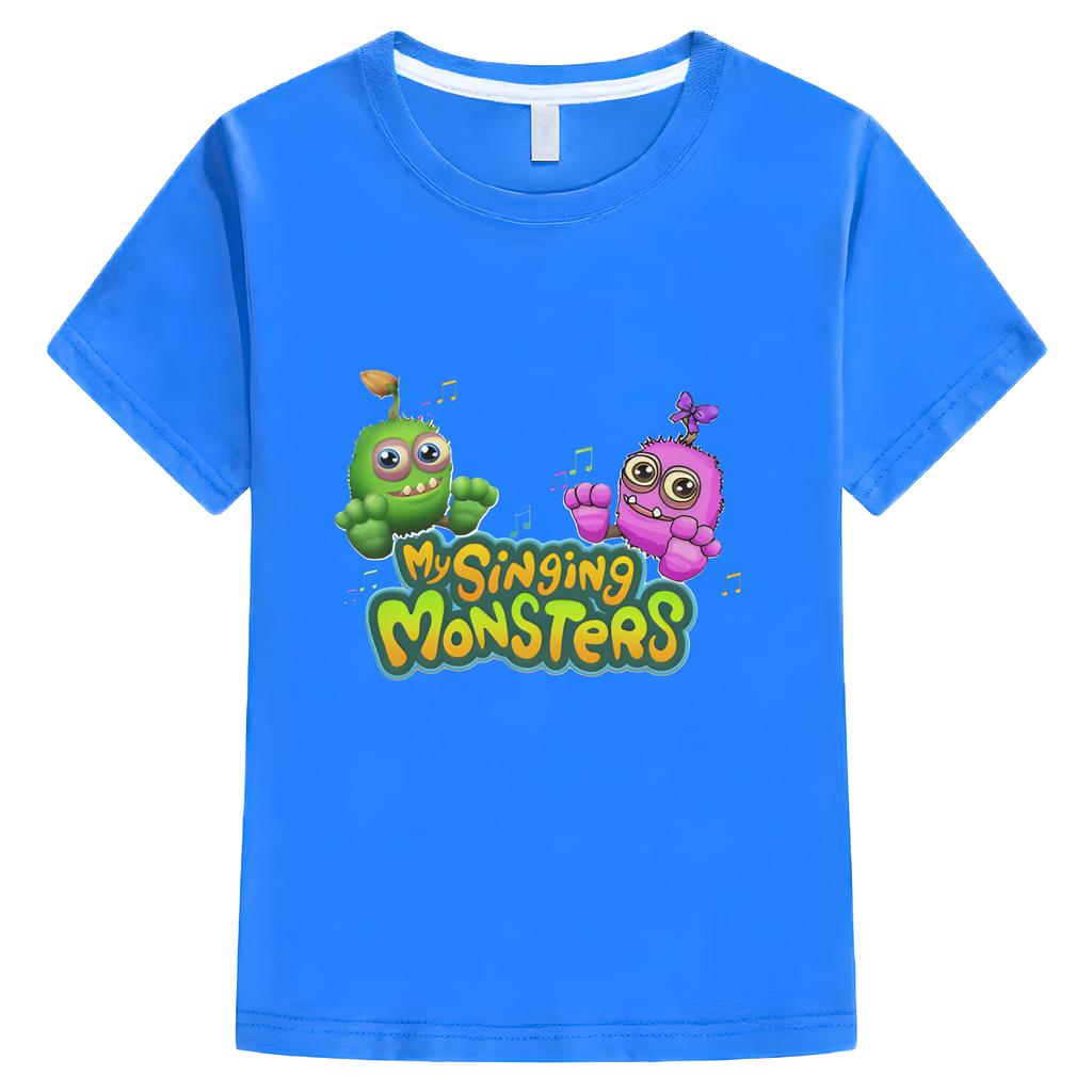 My Singing Monsters Magliette Grafiche per Bambini Magliette Cartoon Manica Corta Girocollo 100% Cotone vestiti per ragazzi ragazze