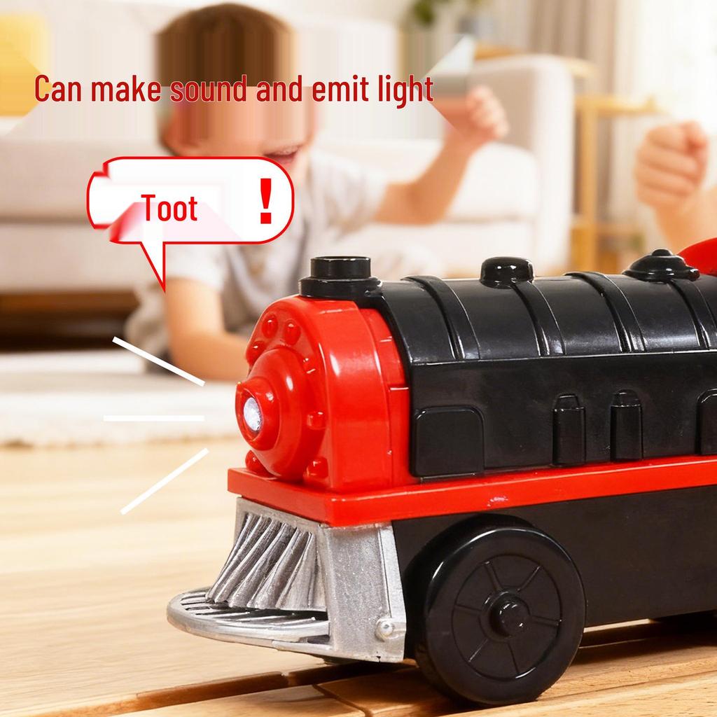 Electric Light & Sound Magnetic Train Toy for Kids - Track Compatible