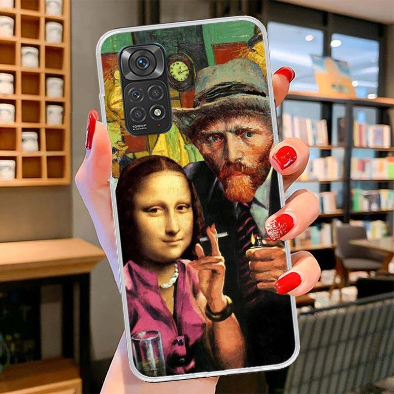 Van Gogh Mona Lisa Funny Art Cover Phone Case For Xiaomi Redmi Note 15 14 13 12 11 10 Pro Plus 14S 12S 11S 11T 11E 10S Soft Fund