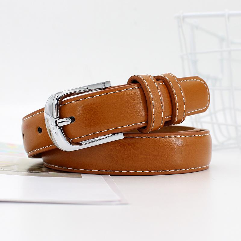 Pin Buckle Women'S Thin Belt Student Trend Decoration With Jeans Women'S Belt
