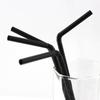 100Pcs Disposable 210Mm Black Pp Straight Drinking Straws Food Grade Bpa Free For Home Coffee Shops Daily Use