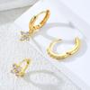 3 Pcs Minimalist Zircon Hoop Earrings Set For Women Fashion Elegant Lightweight Chunky Gold Plated Huggie Earrings Jewelry Gifts
