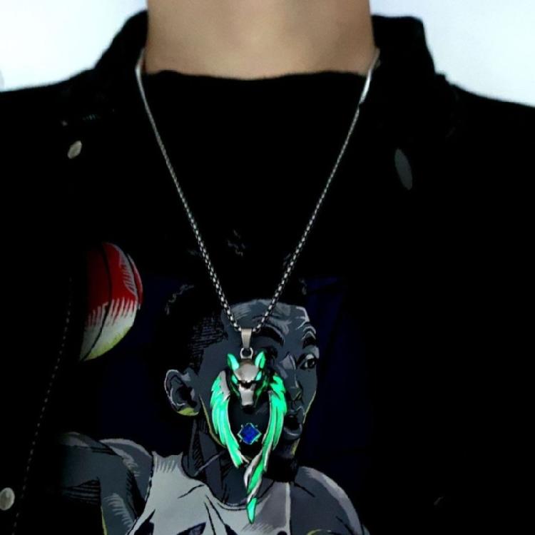 Colliers Punk Pendentif Loup du Nord Lumineux Bijoux de Fête Cadeau pour Femmes