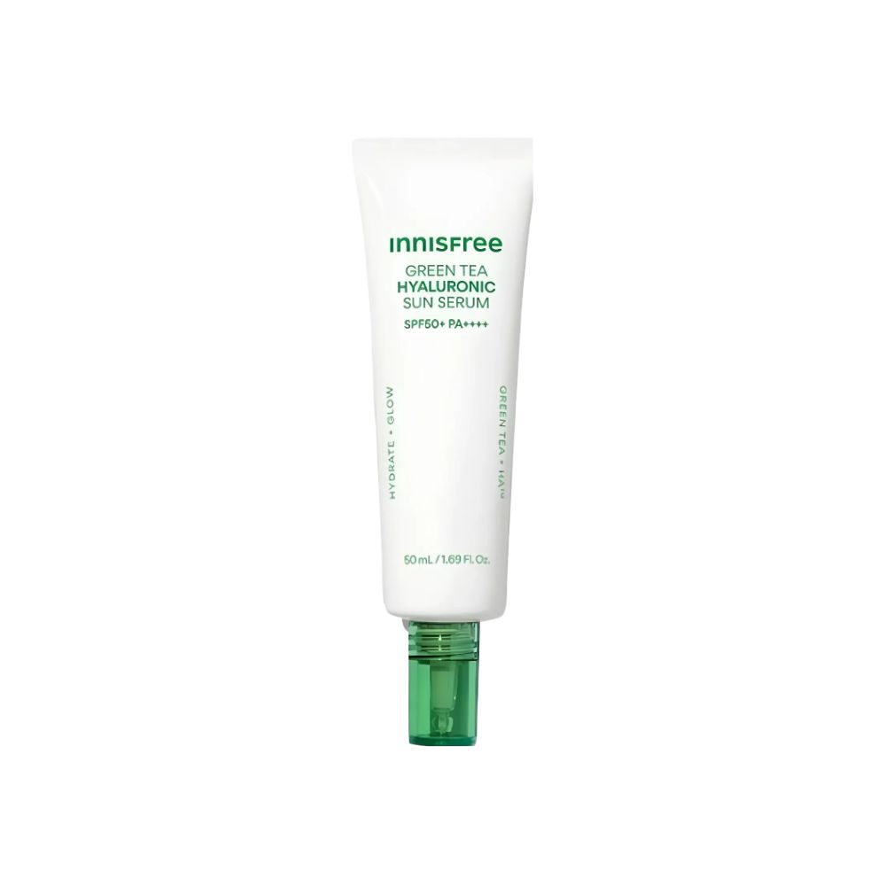 

INNISFREE Green Tea Hyaluronic Acid Soothing Sun Serum SPF50+ PA++++ Hydrating UV Protection 50ml