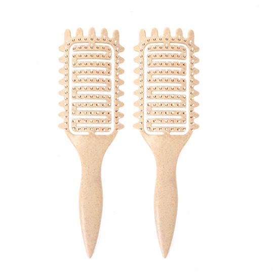 

Щетка для укладки локонов, эргономичная ручка, мягкая щетина, массаж кожи головы, вентилируемая 2pcs кремовый