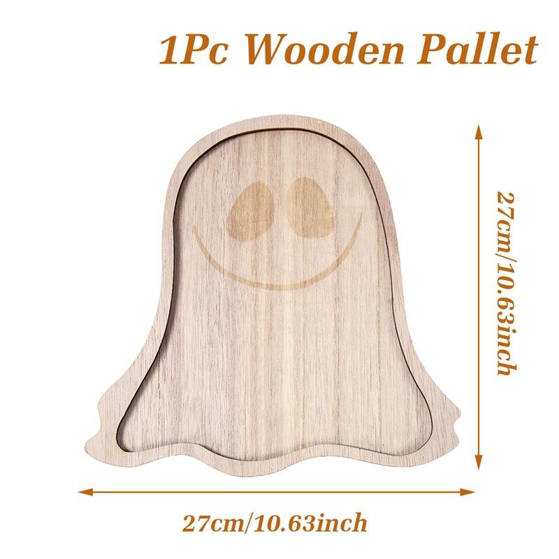 1pc Decorative Tray, Thanksgiving Day Wooden Tray, Maple Leaf Design Table Decoration, Thanksgiving Day Decoration for Home