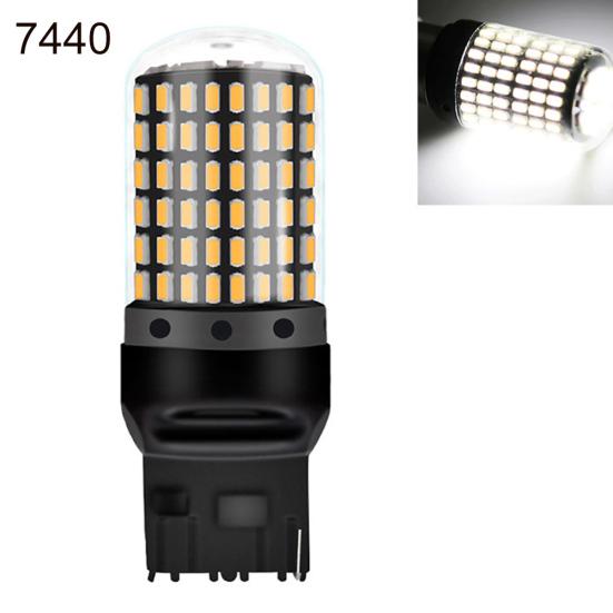 2 stk Canbus 1156/7440 3014 144SMD LED-blinklys for bil Bremselampe