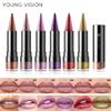 6 Colori Rossetto Ombretto Stick Doppia Funzione Glitter Fini Opachi Lunga Tenuta Facile Da Colorare Non Si Attacca Alle Labbra Matita Contorno Labbra
