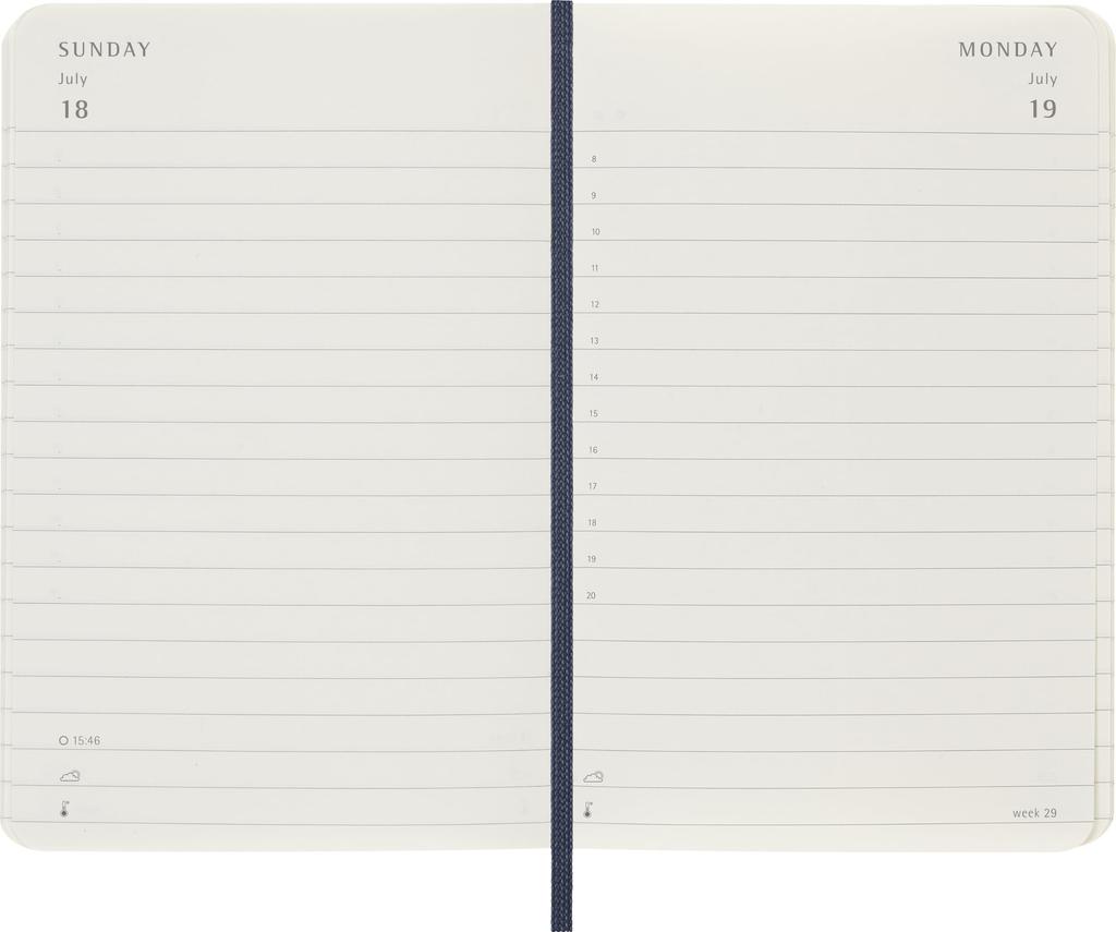 Moleskine 2027 Daily January 12 Pocket Size x Sapphire DSB2012DC2Y27 Diary, Start, Months, (9cm 14cm), Softcover, Blue,