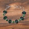 Chrome Diopside Gemstone : 925 Sterling Silver Handmade Multi Gemstone Bracelet Jewelry