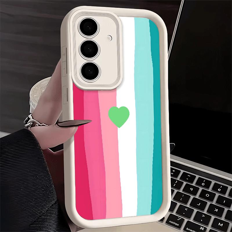 Phone Case for Samsung Galaxy A17 A16 A15 A14 A13 Rainbow Gradient Love Desgin A56 A36 A26 A55 A35 A25 A54 A34 A24 A53 A33 A23 A