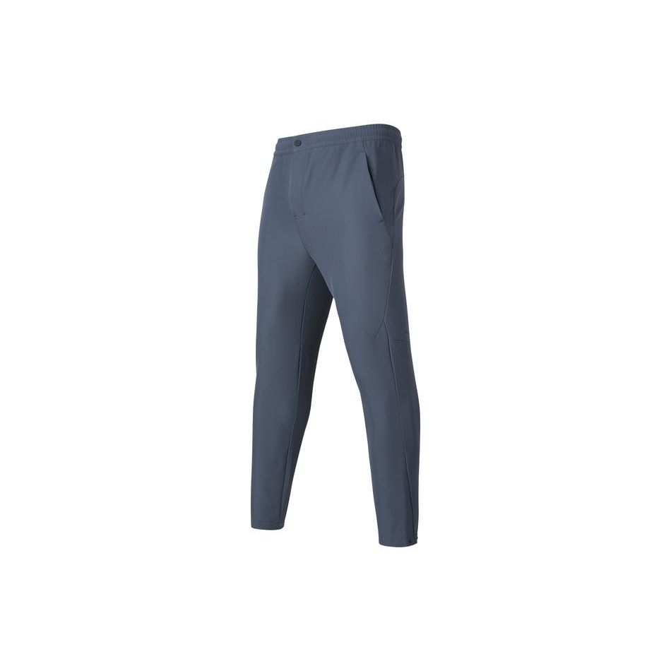 Skechers Solid Color Woven Mid-Rise Elastic Knit Sports Pants Men bottoms Shadow-Gray P423M027-0167 S