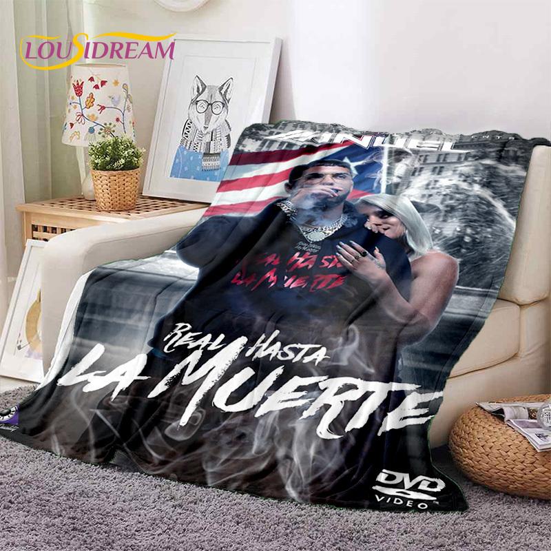 3D Free Anuel AA Rapper Hip Hop Singer Soft Flannel Blankets,Throw Blanket Comfortable Blanket for Picnic Beds Sofa Home Bedroom