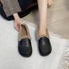 Mode Damen 2024 Herbst und Winter Neue Kombination Flache Schuhe mit Plüsch und Wärmeisolierung in Europa und Amerika Trafza