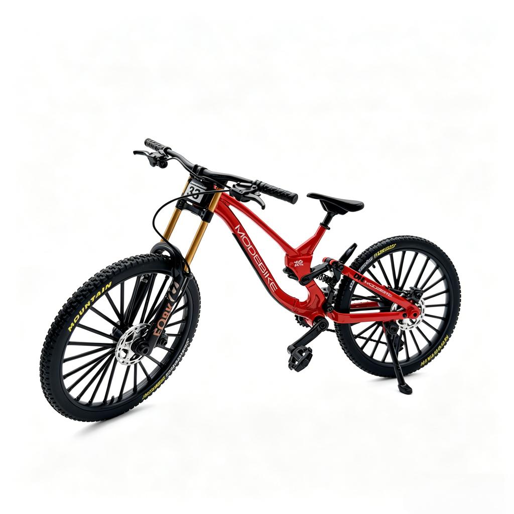 Mini 1:8 Scale Diecast Mountain Bike Model Downhill Bicycle Ornament for Kids Adults Collection