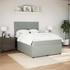 Maison Exclusive - Sommier à lattes de lit et matelas Gris clair 140x200cm Velours
