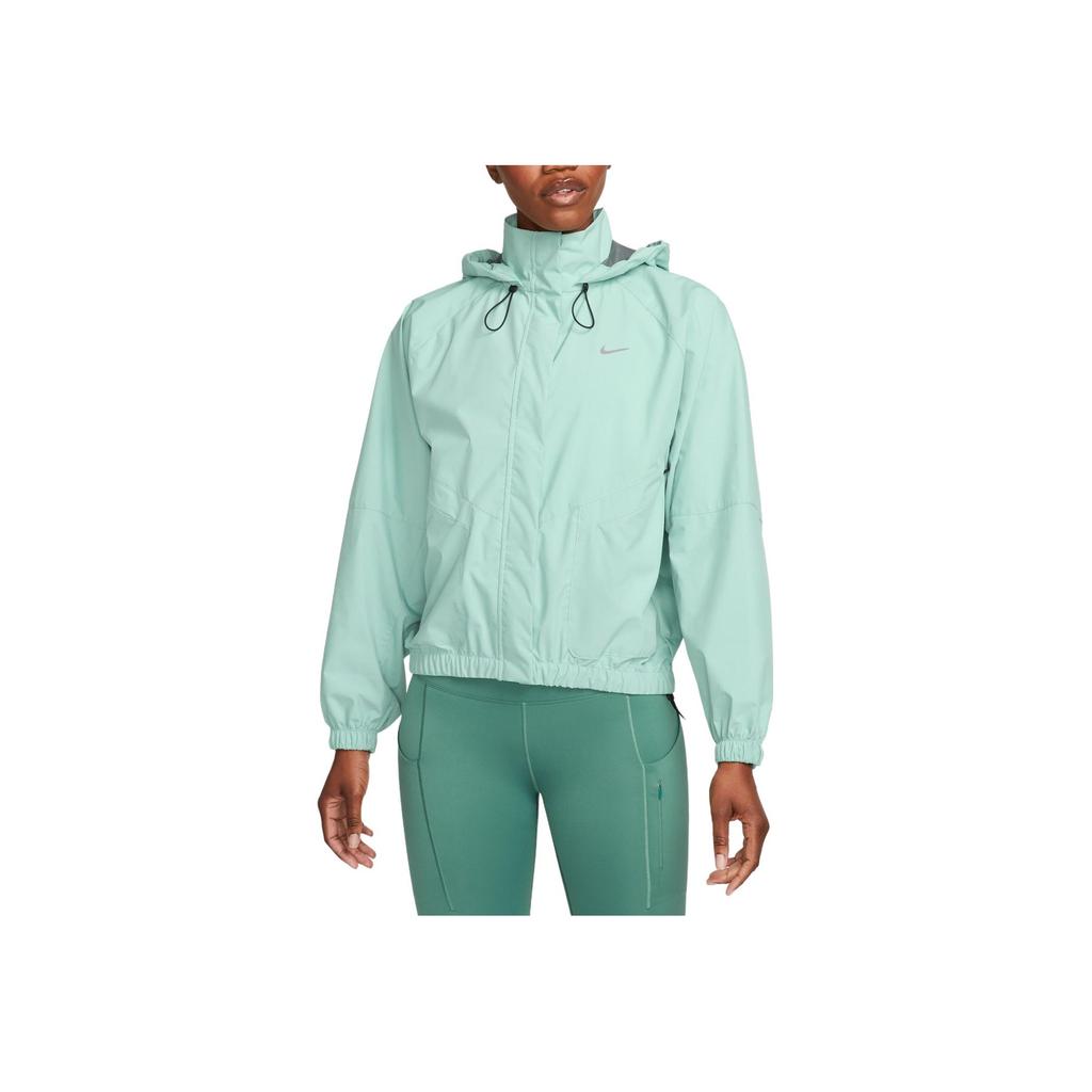 Nike Storm-Fit Swift Solid Reflective Logo Windbreaker Loose Fit Hooded Jacket Women Jackets Peacock-Blue FB7493-309